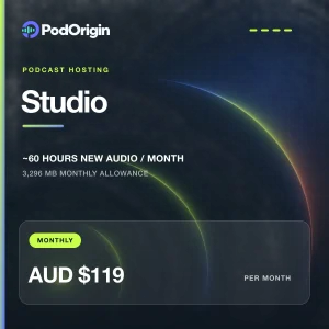 Studio Podcast Hosting — Monthly